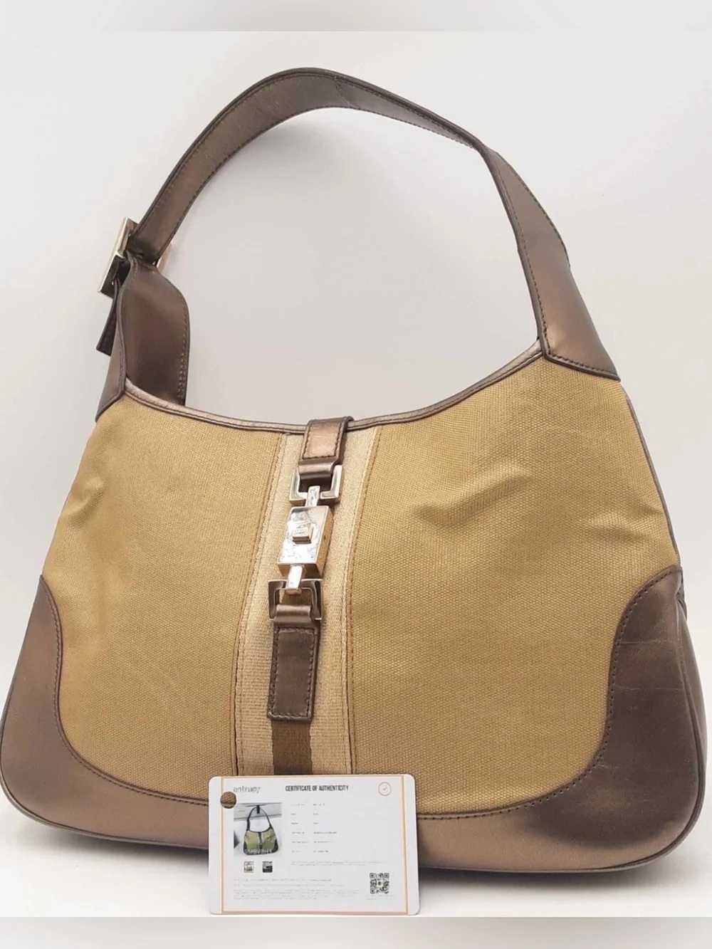 💎Authentic Gucci Jackie Gold Hobo Shoulder Bag 💎